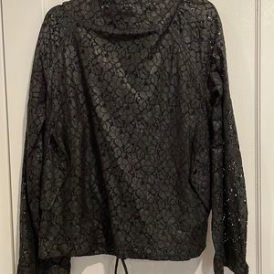 Nili Lotan Casual Lace Black Hoodie Top